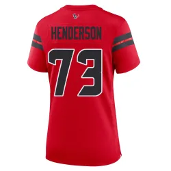 Houston Texans Women's Game Red Alternate Jersey (73 LaDarius Henderson)