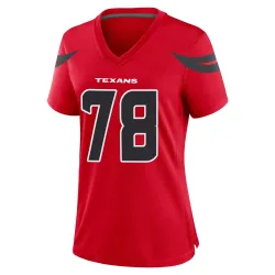 Houston Texans Women's Game Red Alternate Jersey (78 Zach Thomas)