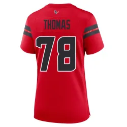 Houston Texans Women's Game Red Alternate Jersey (78 Zach Thomas)