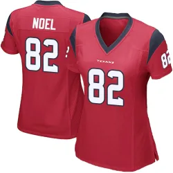 Houston Texans Women's Game Red Alternate Jersey (82 Jaylin Noel)
