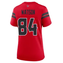Houston Texans Women's Game Red Alternate Jersey (84 Justin Watson)