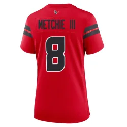 Houston Texans Women's Game Red Alternate Jersey (8 John Metchie III)