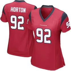 Houston Texans Women's Game Red Alternate Jersey (92 Dylan Horton)