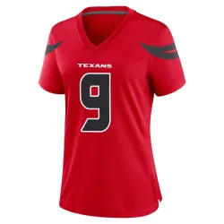 Houston Texans Women's Game Red Alternate Jersey (9 Brevin Jordan)