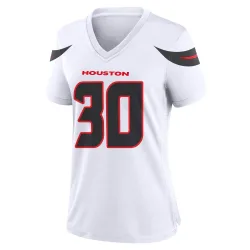 Houston Texans Women's Game White DeAndre -Carson Jersey (30 DeAndre Houston-Carson)