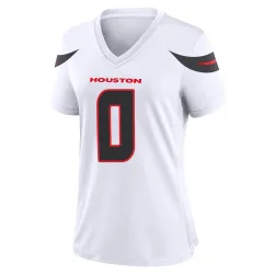 Houston Texans Women's Game White Jersey (0 Azeez Al-Shaair)