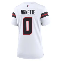 Houston Texans Women's Game White Jersey (0 Damon Arnette)