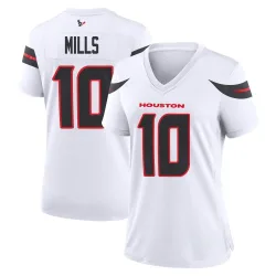 Houston Texans Women's Game White Jersey (10 Davis Mills)