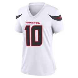 Houston Texans Women's Game White Jersey (10 Davis Mills)
