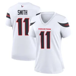 Houston Texans Women's Game White Jersey (11 Tremon Smith)