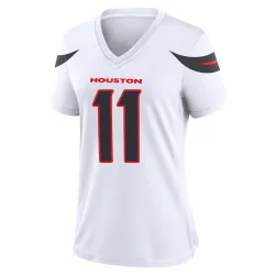 Houston Texans Women's Game White Jersey (11 Tremon Smith)