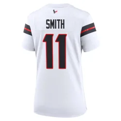 Houston Texans Women's Game White Jersey (11 Tremon Smith)