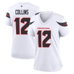 Houston Texans Women's Game White Jersey (12 Nico Collins)