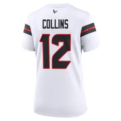 Houston Texans Women's Game White Jersey (12 Nico Collins)