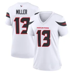 Houston Texans Women's Game White Jersey (13 Braxton Miller)