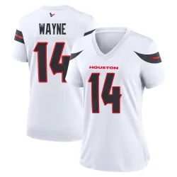Houston Texans Women's Game White Jersey (14 Jared Wayne)