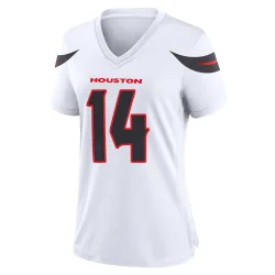 Houston Texans Women's Game White Jersey (14 Jared Wayne)