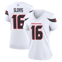 Houston Texans Women's Game White Jersey (16 Kedon Slovis)