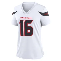 Houston Texans Women's Game White Jersey (16 Kedon Slovis)