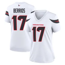Houston Texans Women's Game White Jersey (17 Braxton Berrios)