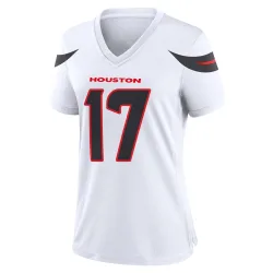 Houston Texans Women's Game White Jersey (17 Braxton Berrios)