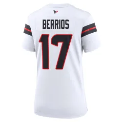 Houston Texans Women's Game White Jersey (17 Braxton Berrios)