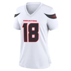 Houston Texans Women's Game White Jersey (18 Graham Mertz)
