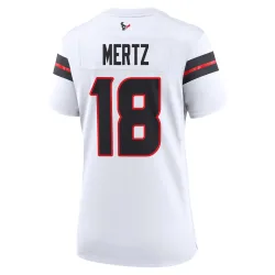 Houston Texans Women's Game White Jersey (18 Graham Mertz)