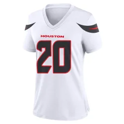 Houston Texans Women's Game White Jersey (20 Jimmie Ward)