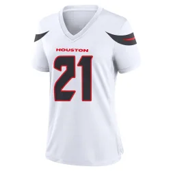 Houston Texans Women's Game White Jersey (21 Nick Chubb)