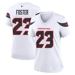 Houston Texans Women's Game White Jersey (23 Arian Foster)