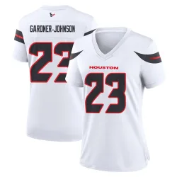 Houston Texans Women's Game White Jersey (23 C.J. Gardner-Johnson)