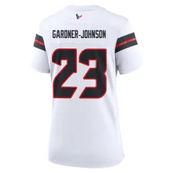 Houston Texans Women's Game White Jersey (23 C.J. Gardner-Johnson)