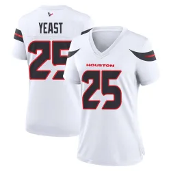 Houston Texans Women's Game White Jersey (25 Russ Yeast)