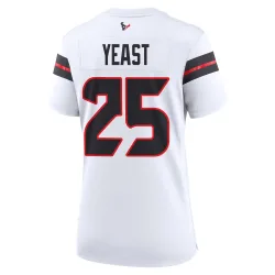 Houston Texans Women's Game White Jersey (25 Russ Yeast)