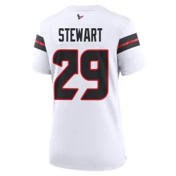 Houston Texans Women's Game White Jersey (29 M.J. Stewart)