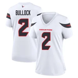 Houston Texans Women's Game White Jersey (2 Calen Bullock)
