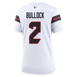 Houston Texans Women's Game White Jersey (2 Calen Bullock)