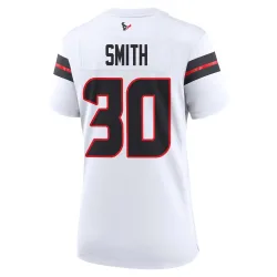 Houston Texans Women's Game White Jersey (30 Jaylin Smith)