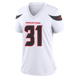 Houston Texans Women's Game White Jersey (31 Dameon Pierce)