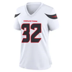 Houston Texans Women's Game White Jersey (32 Nick Niemann)