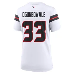 Houston Texans Women's Game White Jersey (33 Dare Ogunbowale)
