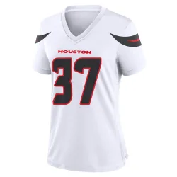 Houston Texans Women's Game White Jersey (37 D'Angelo Ross)