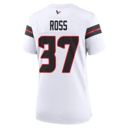 Houston Texans Women's Game White Jersey (37 D'Angelo Ross)