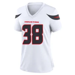 Houston Texans Women's Game White Jersey (38 Keydrain Calligan)