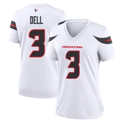 Houston Texans Women's Game White Jersey (3 Tank Dell)