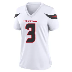 Houston Texans Women's Game White Jersey (3 Tank Dell)