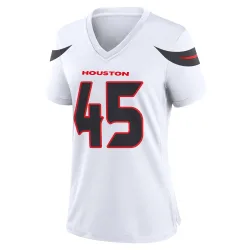 Houston Texans Women's Game White Jersey (45 E.J. Speed)