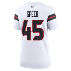 Houston Texans Women's Game White Jersey (45 E.J. Speed)
