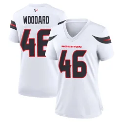 Houston Texans Women's Game White Jersey (46 Jackson Woodard)